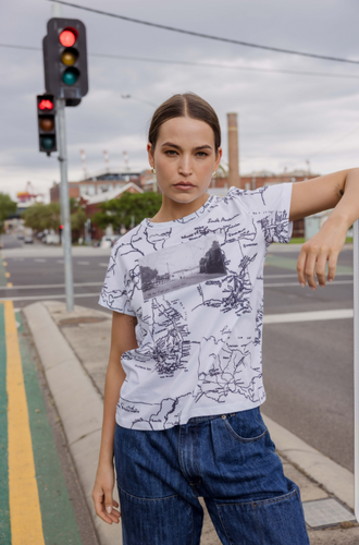 Circular By Maud Alice Dainty City Tee - Harbour Bridge