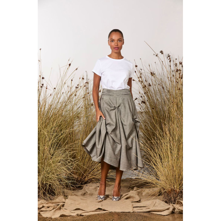 M.A Dainty Chute Skirt - Grey Lead