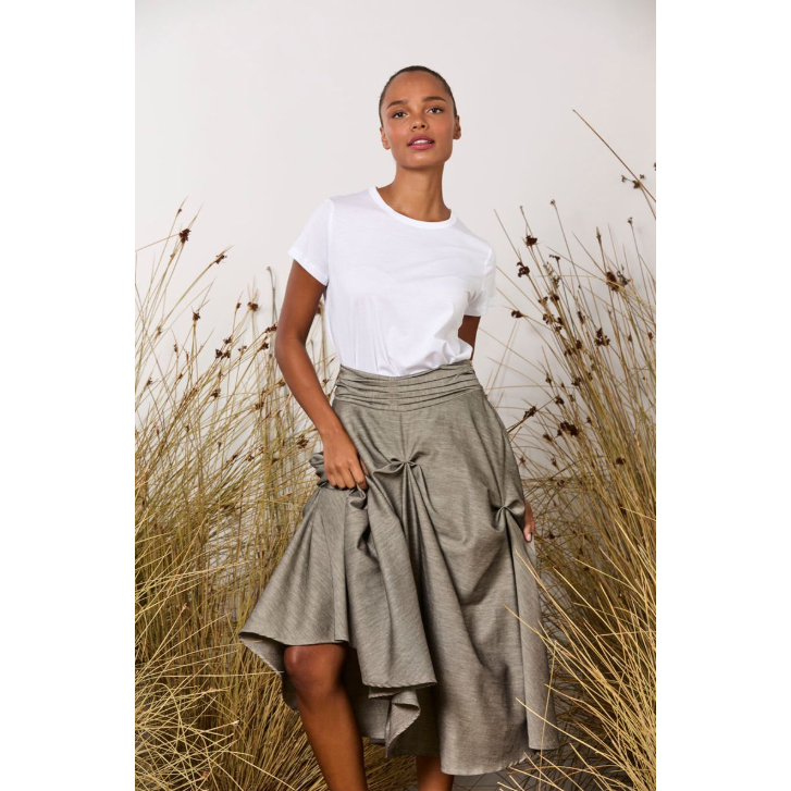 M.A Dainty Chute Skirt - Grey Lead