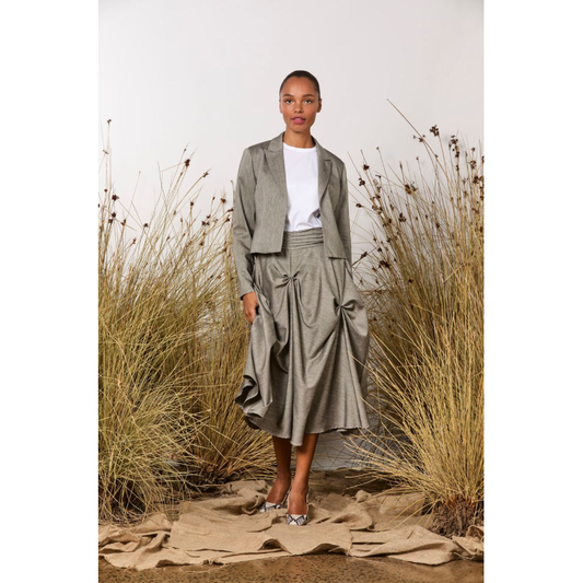 M.A Dainty Chute Skirt - Grey Lead