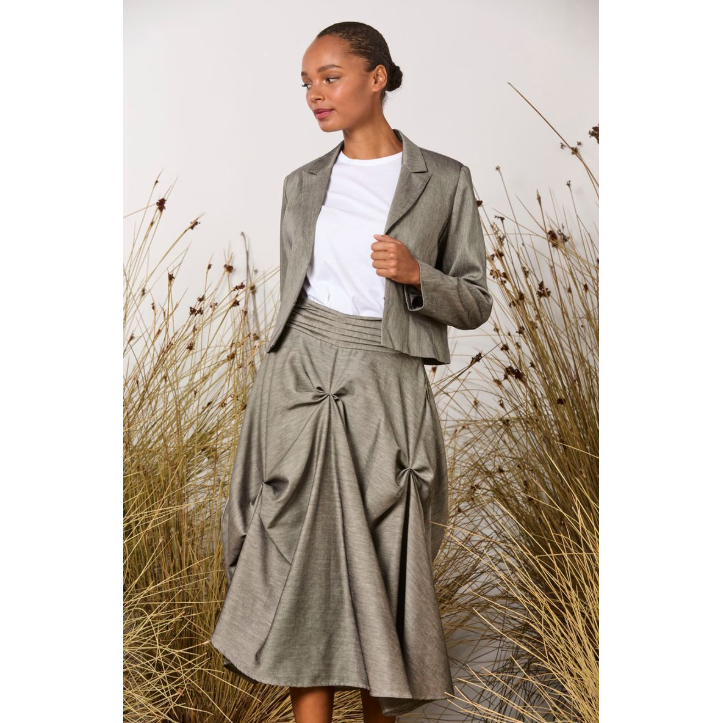 M.A Dainty Chute Skirt - Grey Lead
