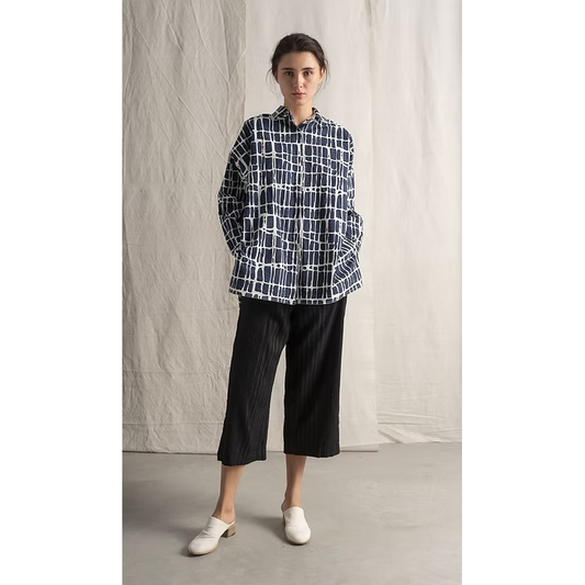 Hannoh + Wessel Camelia Shirt 376 - Blue Check