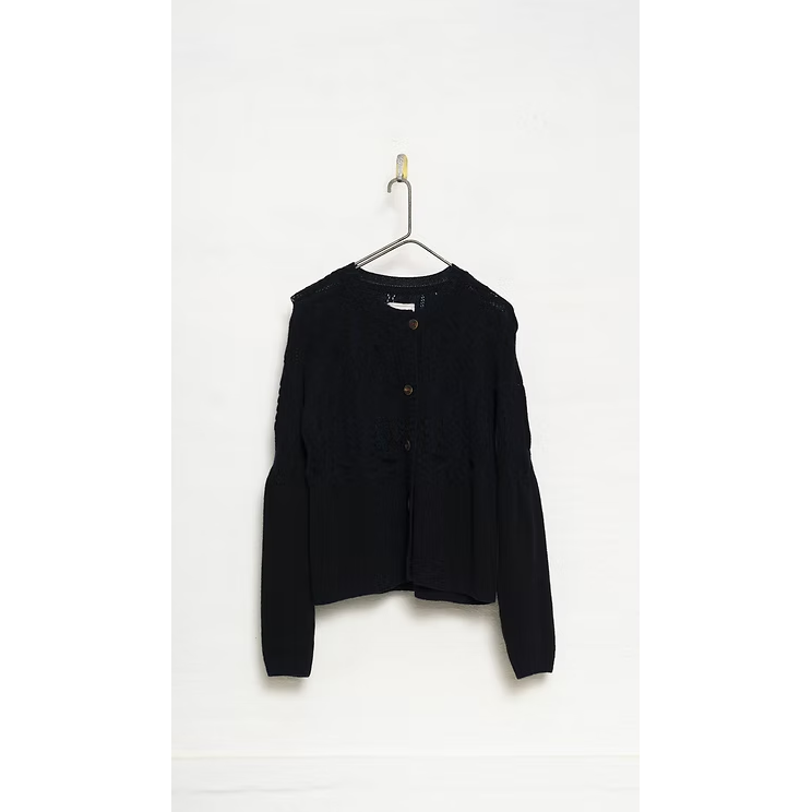Hannoh + Wessel Karlotta Cardigan 405 - Black/Navy