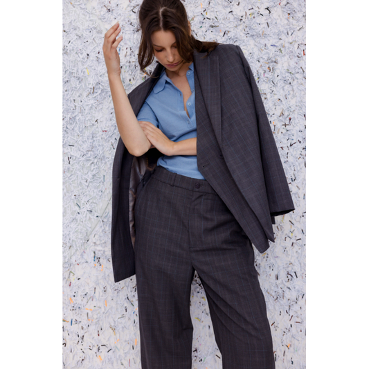 M.A Dainty TicTac Pant - Grey Check