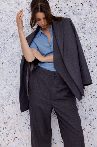 M.A Dainty TicTac Pant - Grey Check