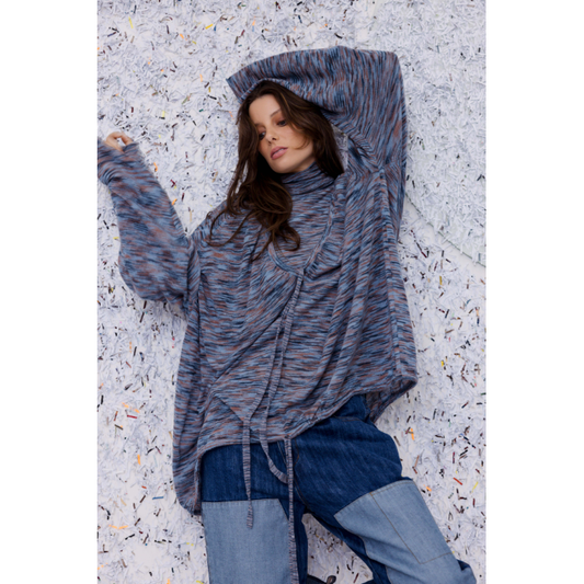 M.A Dainty Novel Hoodie Jumper - Neptune