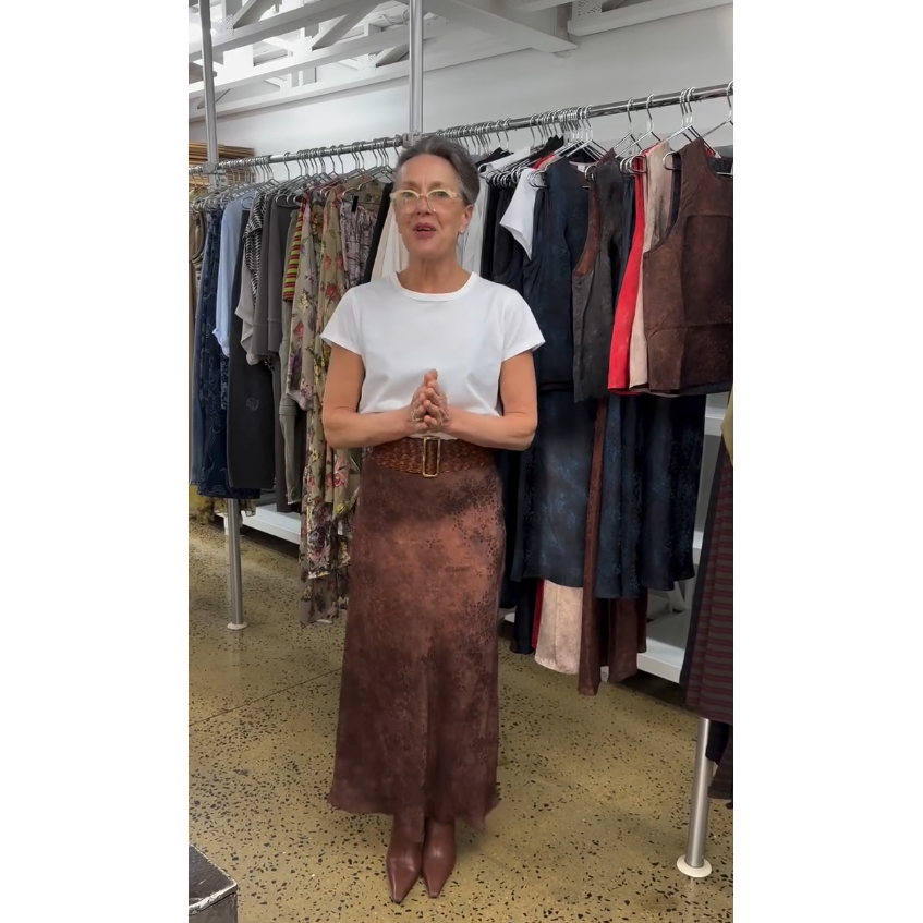 M.A Dainty Tiki Skirt - Rust