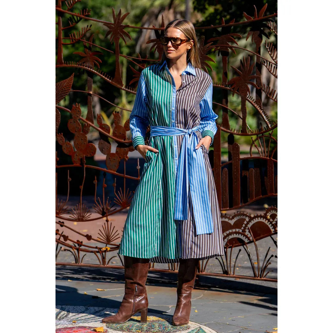 Shirty The Luna Shirt Dress - Chocolate Combo