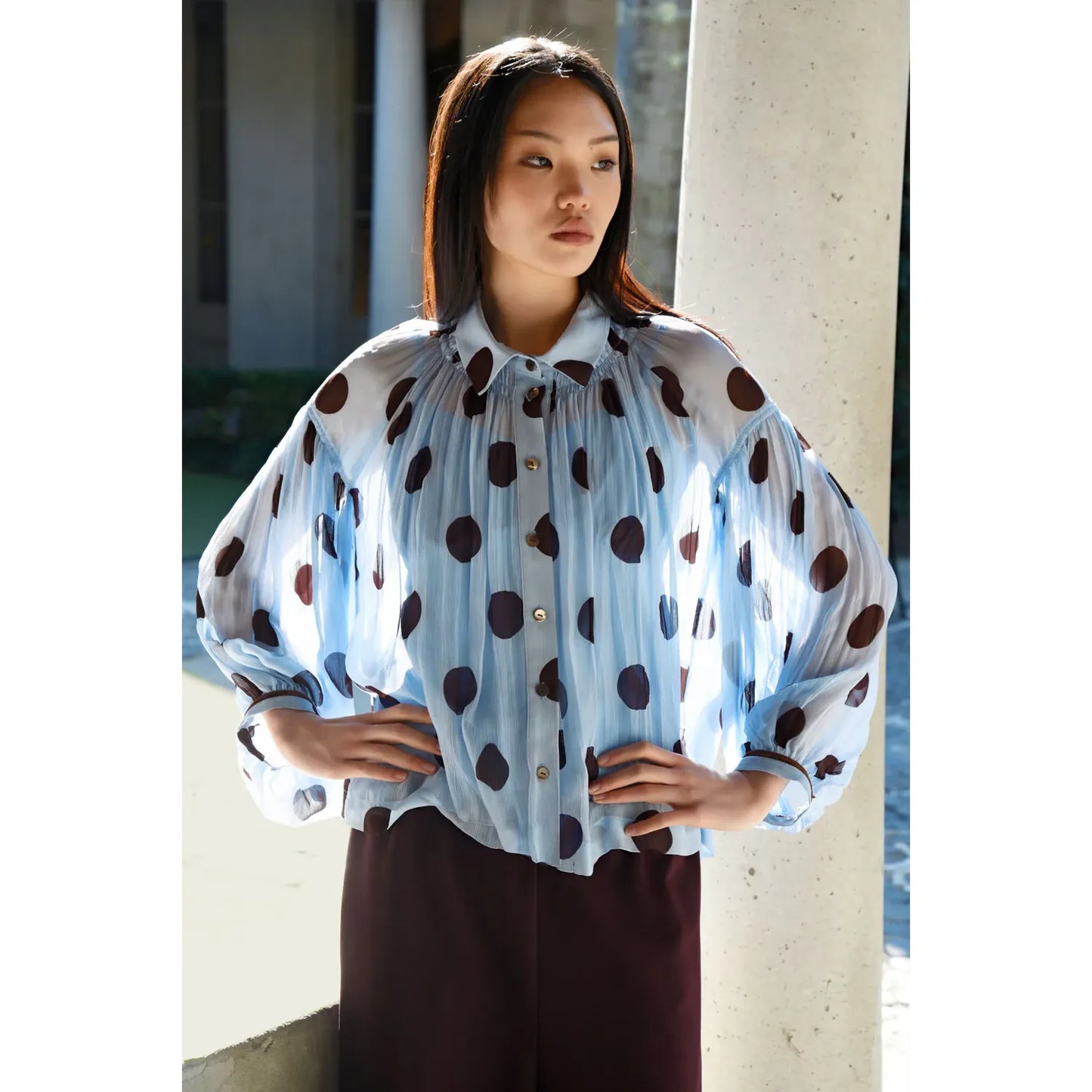 Trelise Cooper Tweedle Dee Blouse - Blue/Spot