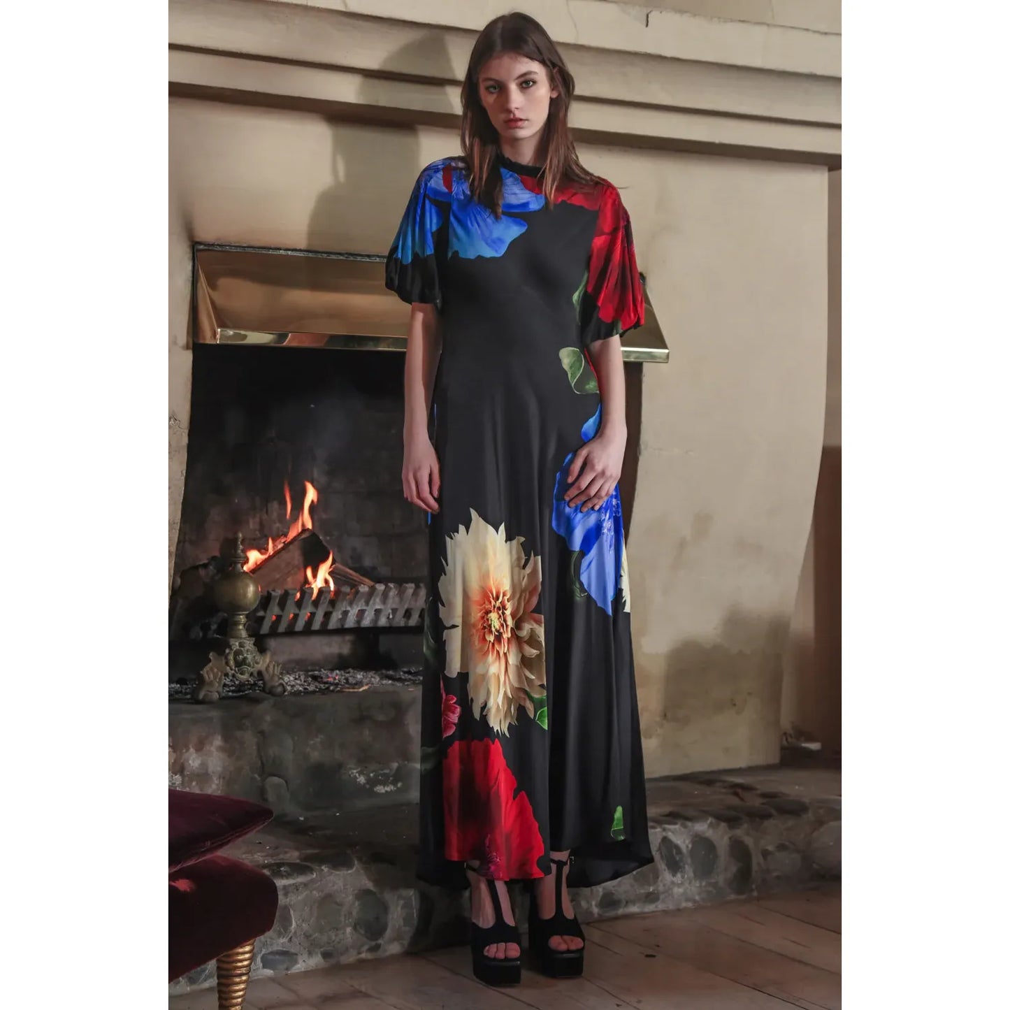 Trelise Cooper In the Limelight Dress - Black Floral