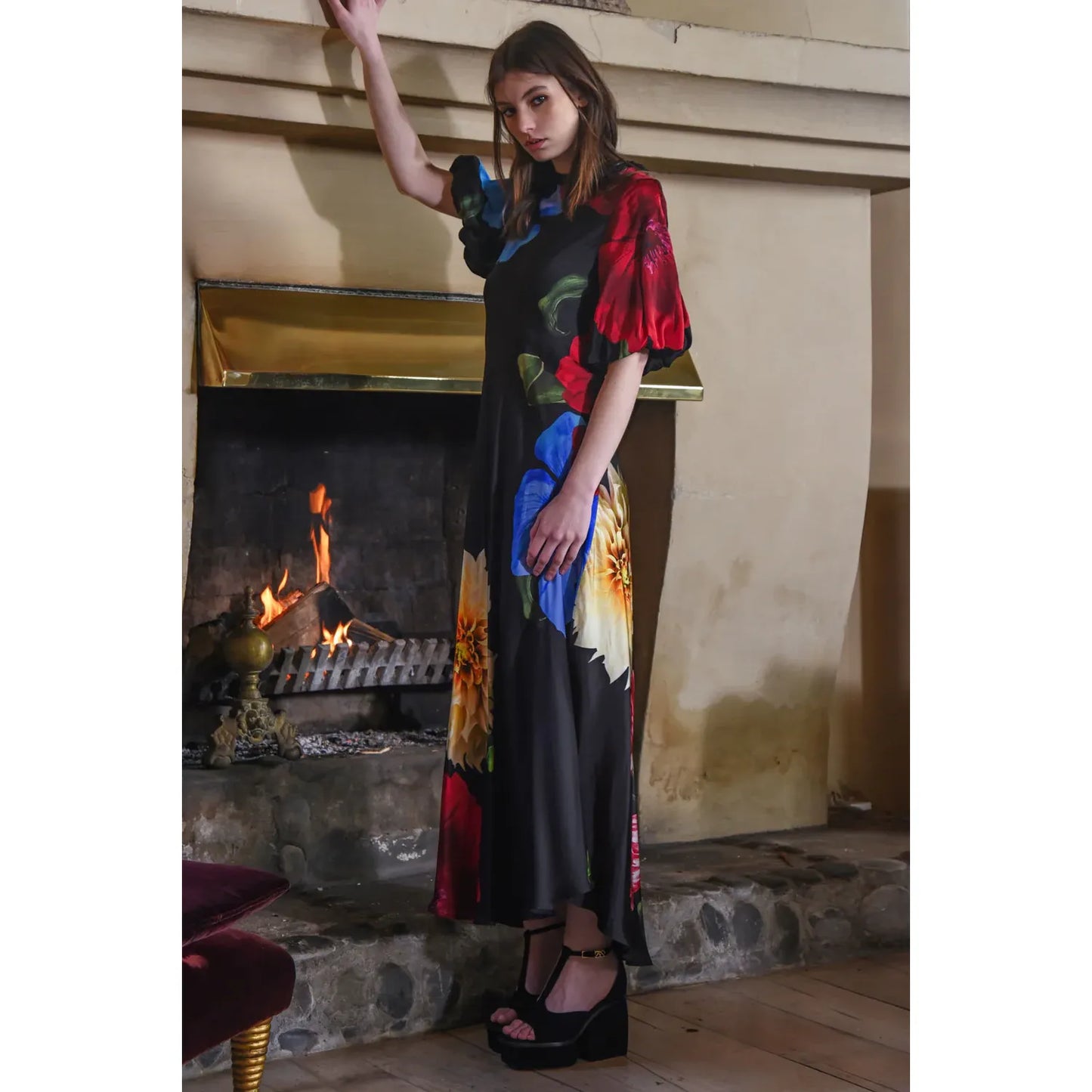 Trelise Cooper In the Limelight Dress - Black Floral
