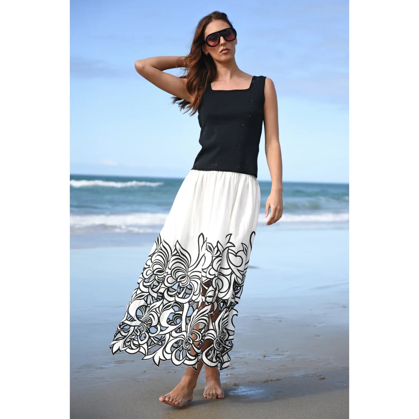 Trelise Cooper Flirty Girl Skirt - White/Black