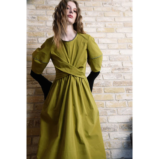 Trelise Cooper Caught in a Twist Dress - Chartreuse
