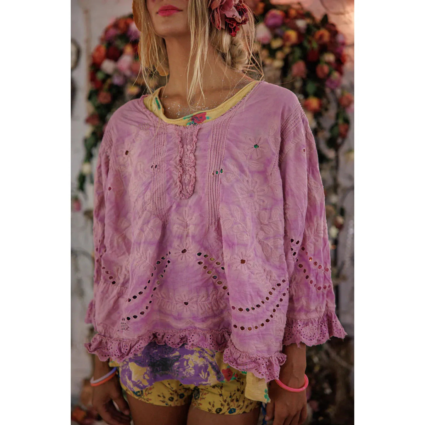 Magnolia Pearl Eyelet Wennie Blouse 2566