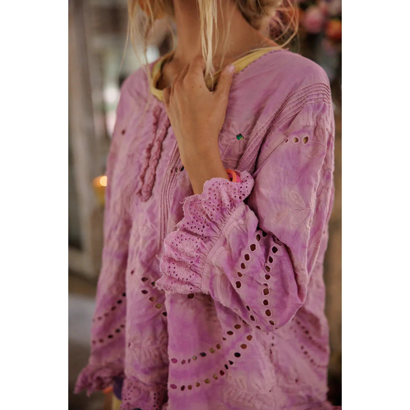 Magnolia Pearl Eyelet Wennie Blouse 2566
