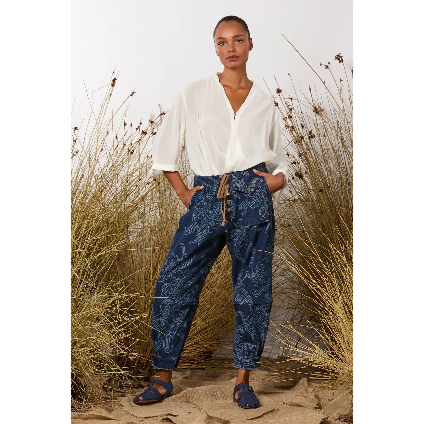 M.A Dainty Trucker Jean - Orchids