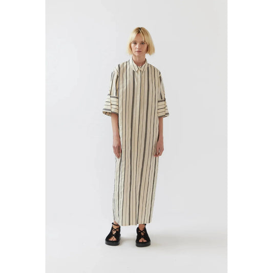 Foemina Yui Jacquard Dress - Black Stripe