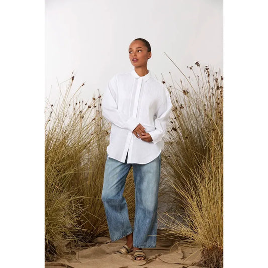 M.A Dainty Bobby Pin Shirt - White