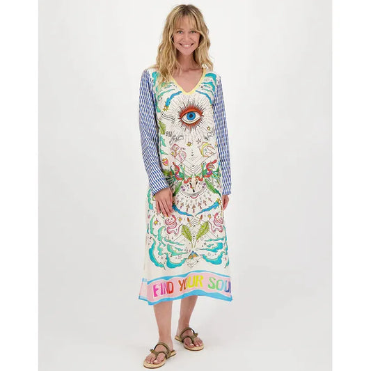 Me 369 Violet V-Neck T Dress - Enlightenment