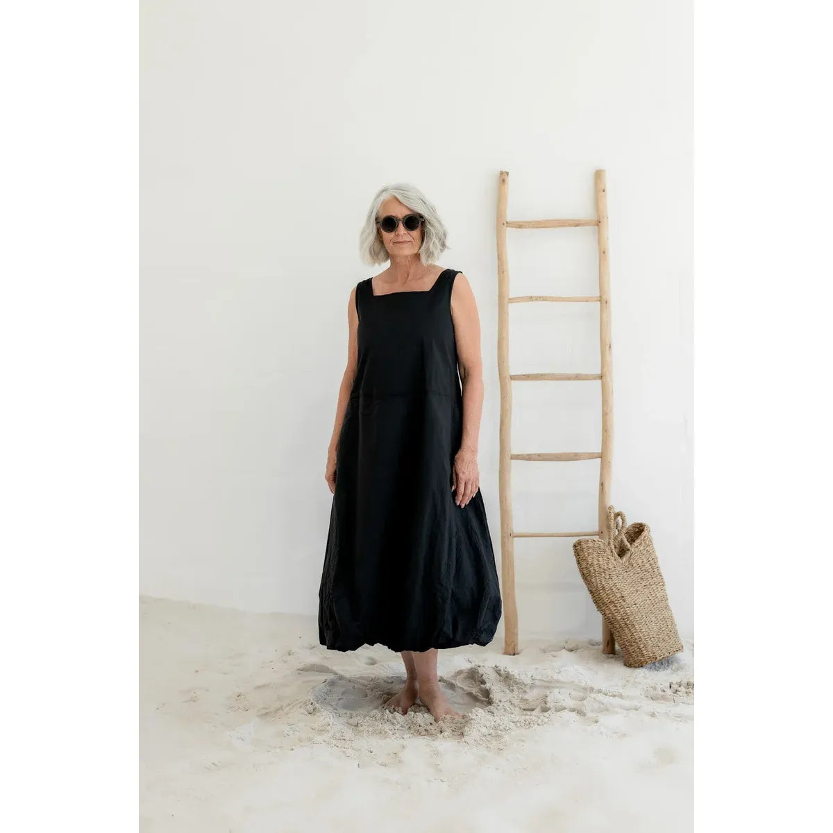 Meg By Design Fitzroy Cotton Maxi Dress - Black