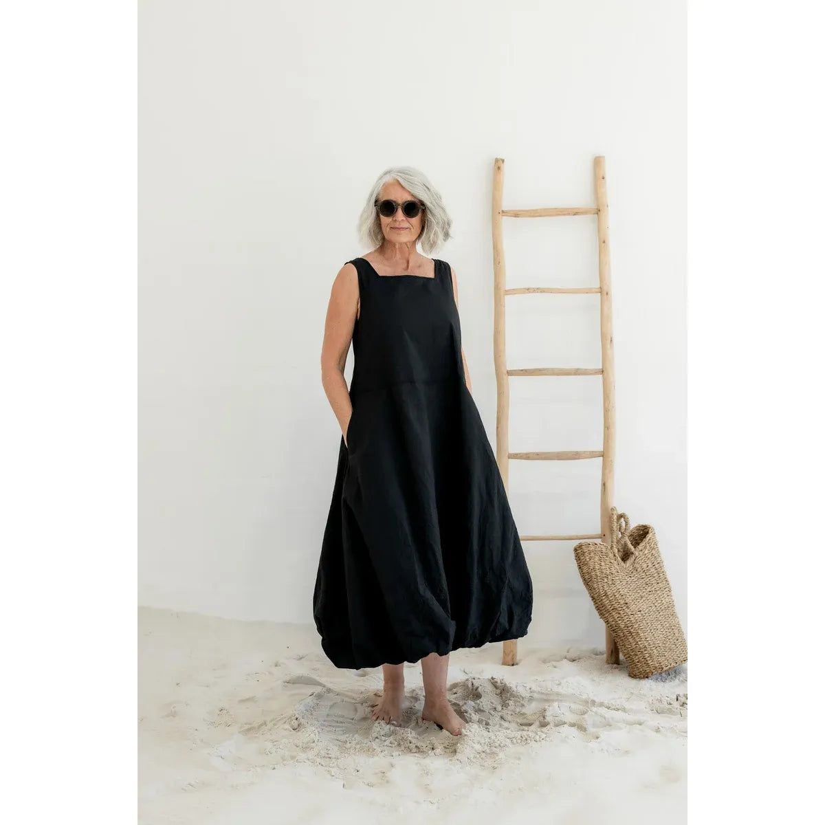 Meg By Design Fitzroy Cotton Maxi Dress - Black