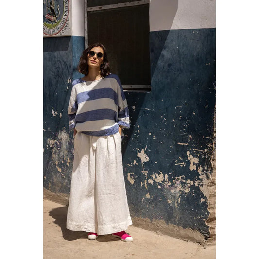 Meg By Design Harriet Linen Trousers - Warm White