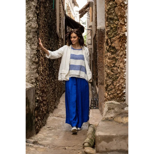 Meg By Design Harriet Linen Pant - Cobalt