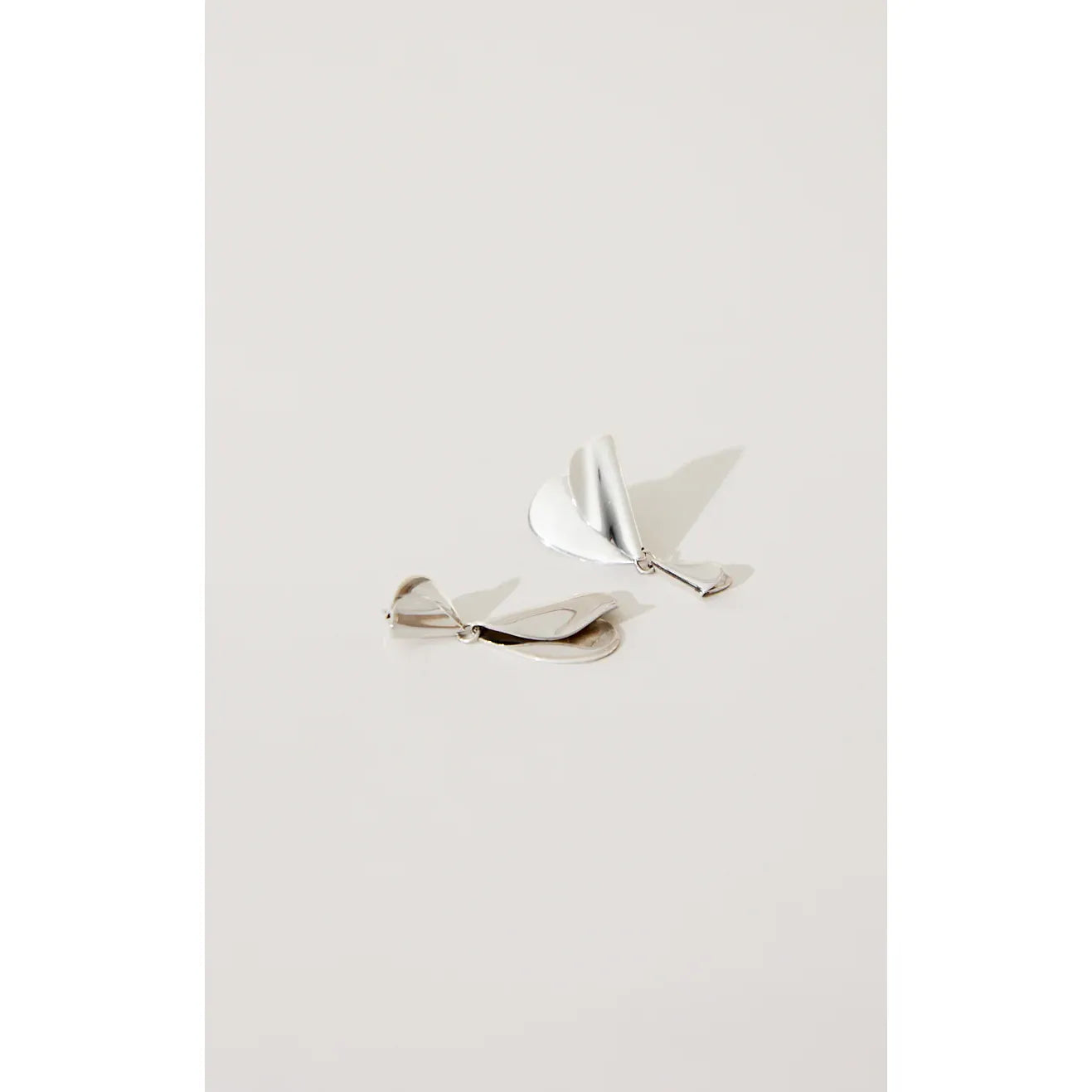 Jacquie Starr Folded Hearts Asymmetrical Drop Earrings