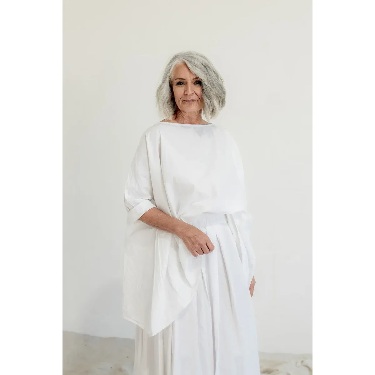 Meg By Design Manon Cotton Top - White
