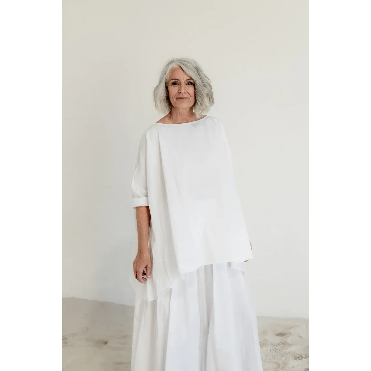 Meg By Design Manon Cotton Top - White
