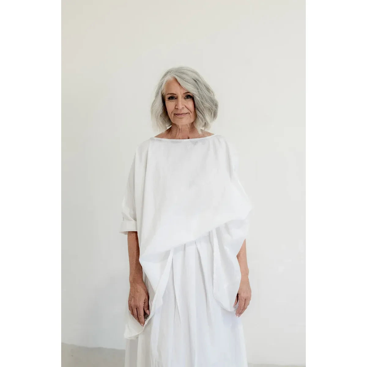 Meg By Design Manon Cotton Top - White