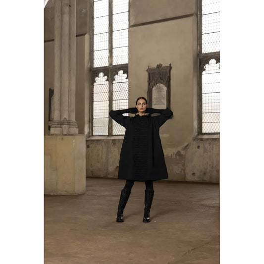 Meg By Design Salem Cotton Twill Dress - Black