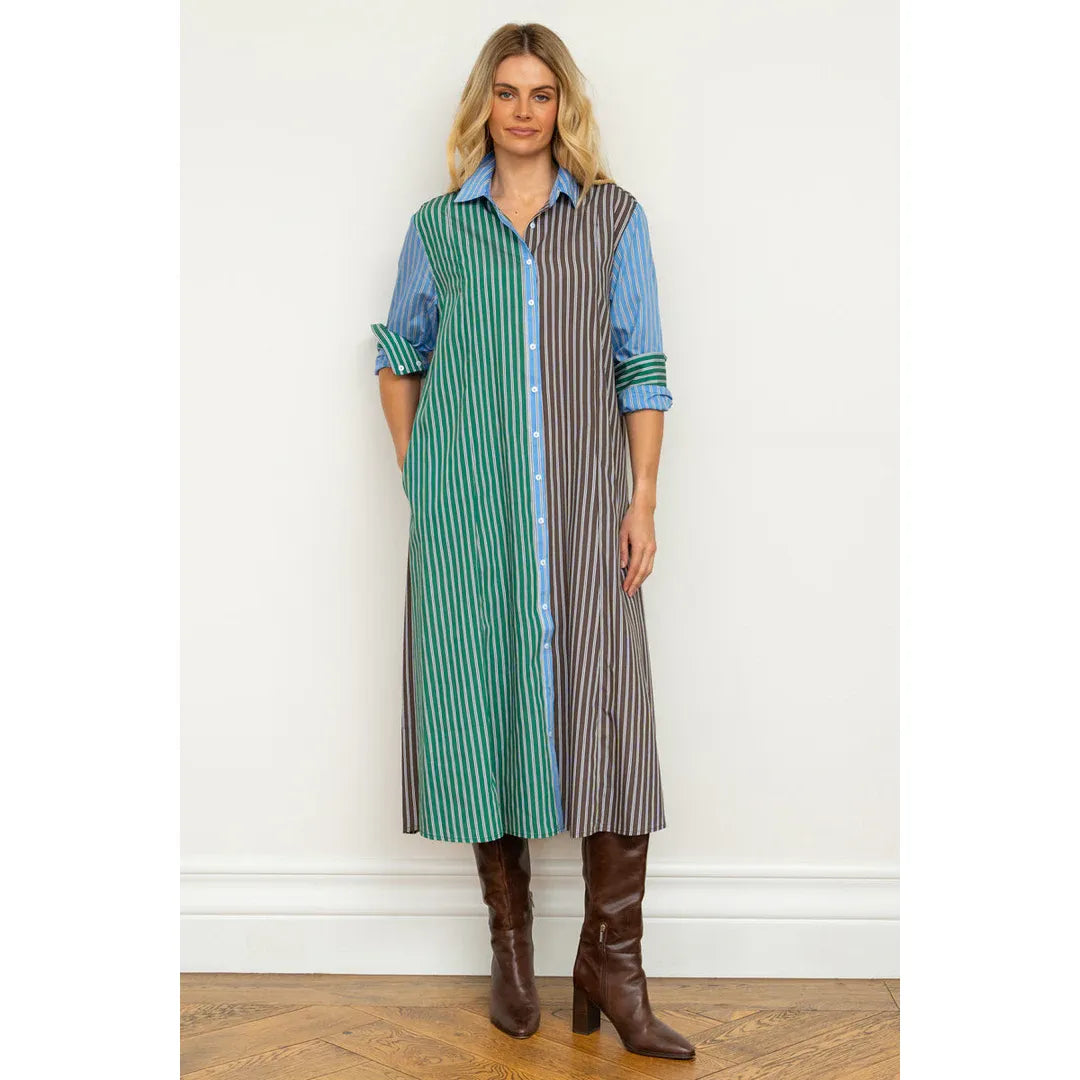 Shirty The Luna Shirt Dress - Chocolate Combo