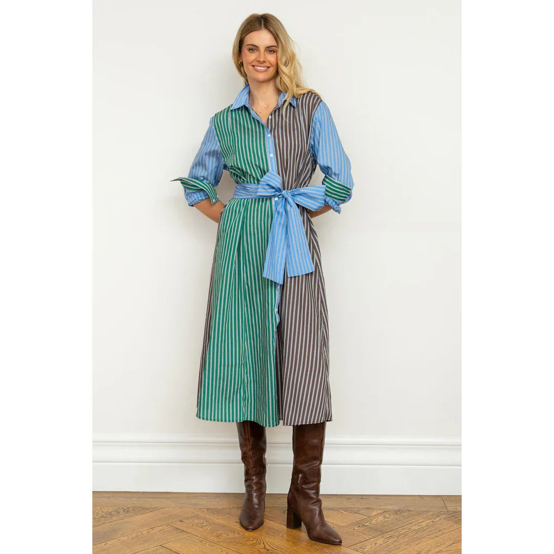 Shirty The Luna Shirt Dress - Chocolate Combo