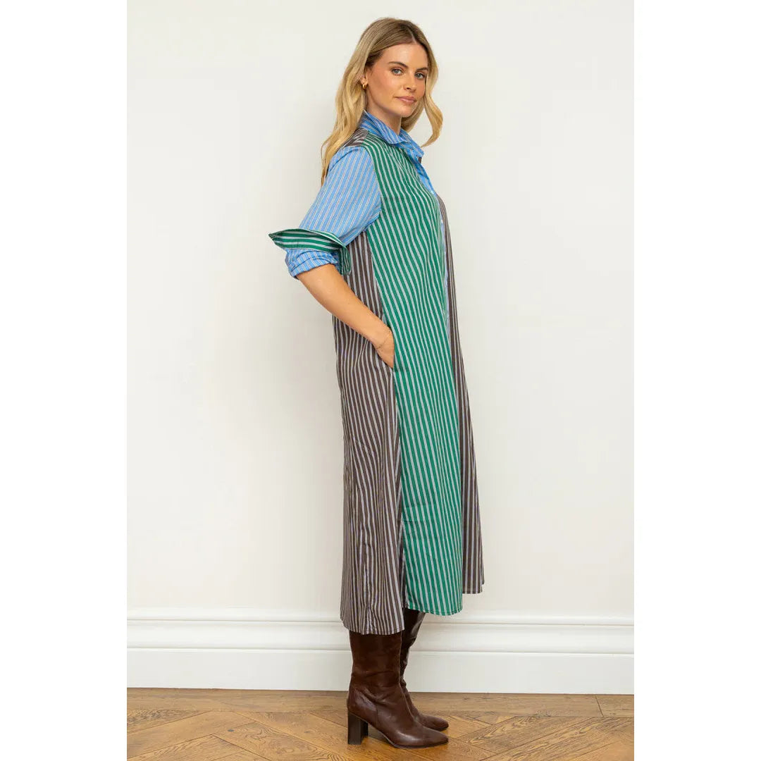 Shirty The Luna Shirt Dress - Chocolate Combo