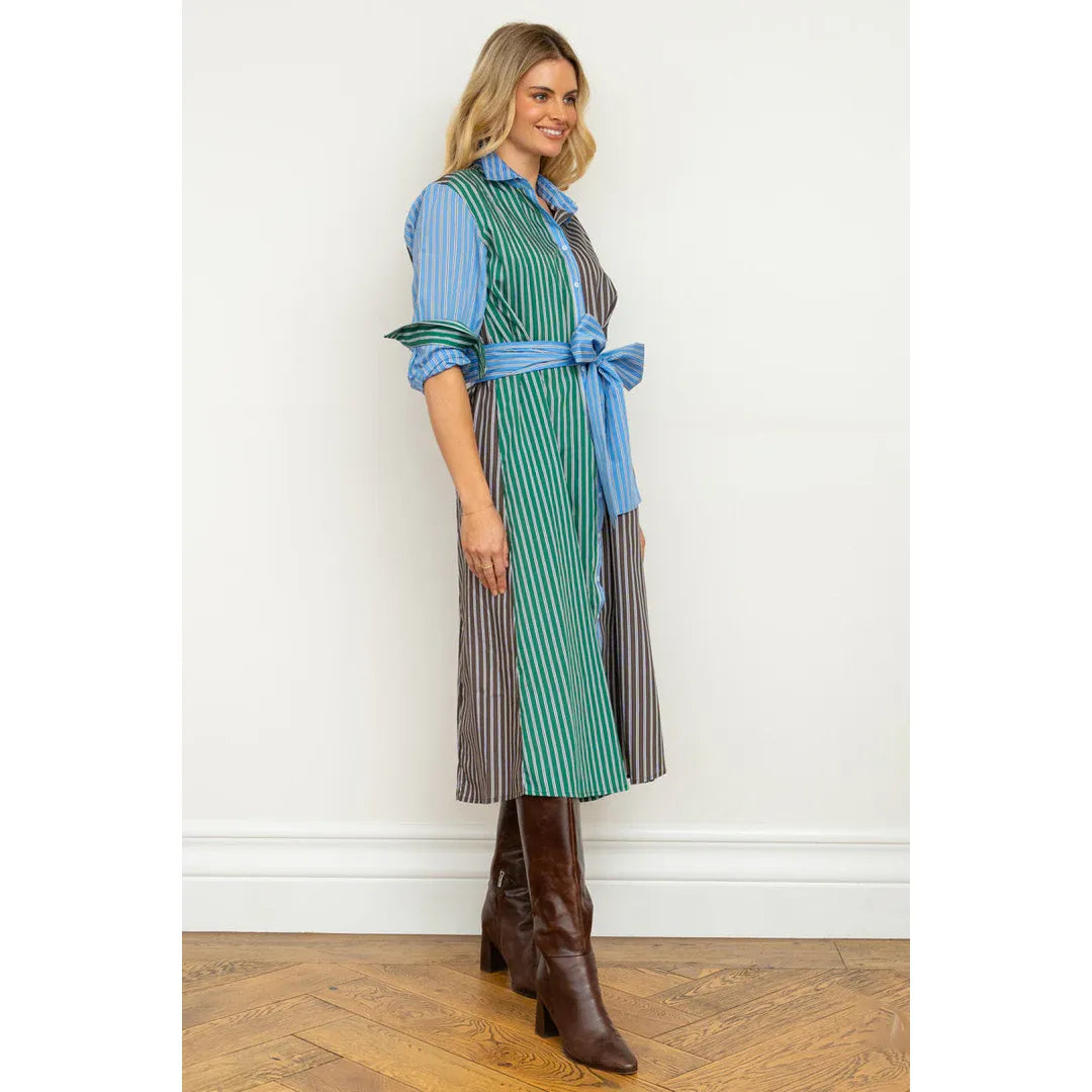 Shirty The Luna Shirt Dress - Chocolate Combo
