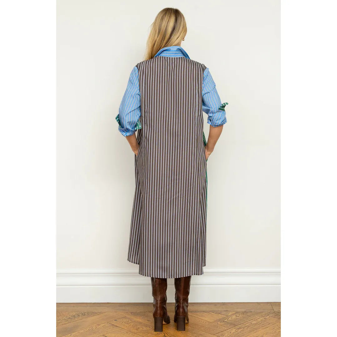Shirty The Luna Shirt Dress - Chocolate Combo