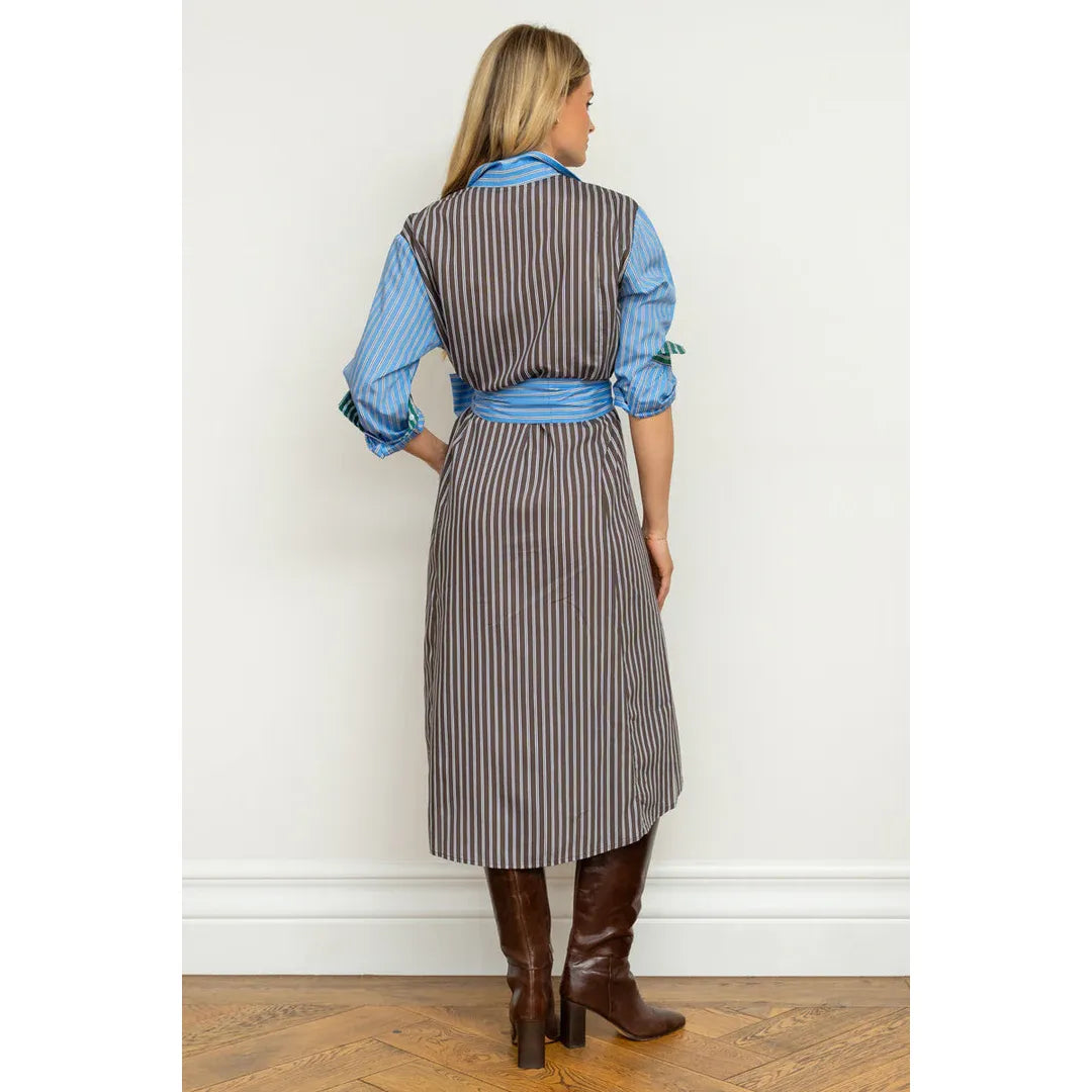 Shirty The Luna Shirt Dress - Chocolate Combo