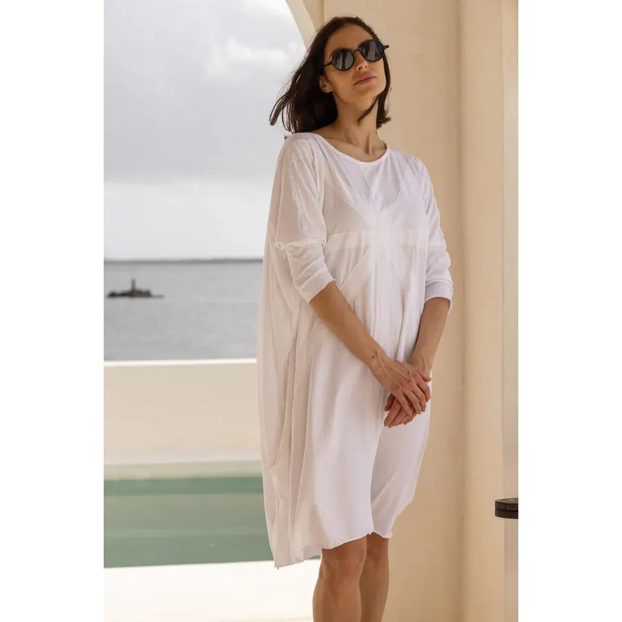 Meg By Design Union Cotton Tunic - White