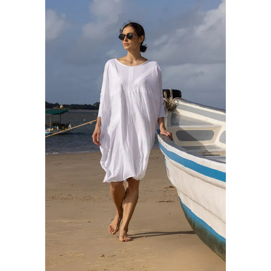 Meg By Design Union Cotton Tunic - White