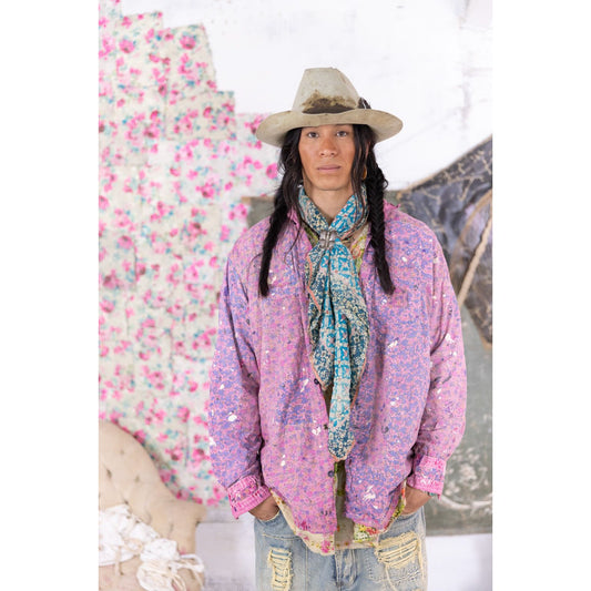Magnolia Pearl Floral Boyfriend Shirt 1040 - Farm Girl