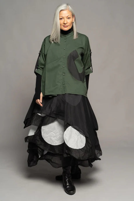 Dogstar Tentou Dot Skirt - Black/White