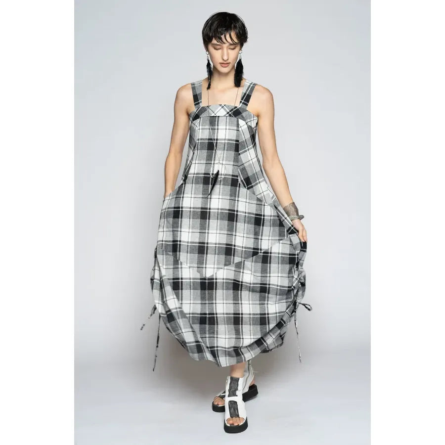 Dogstar Arya Check Dress - Black/White