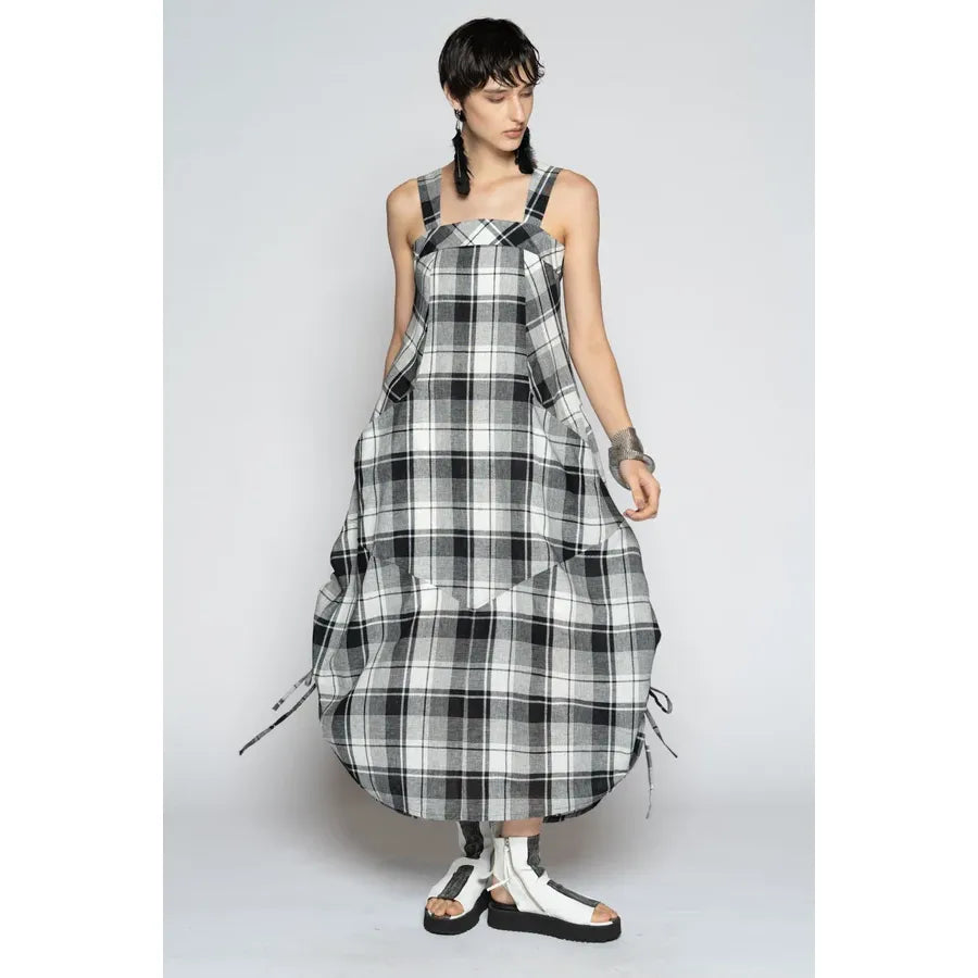 Dogstar Arya Check Dress - Black/White
