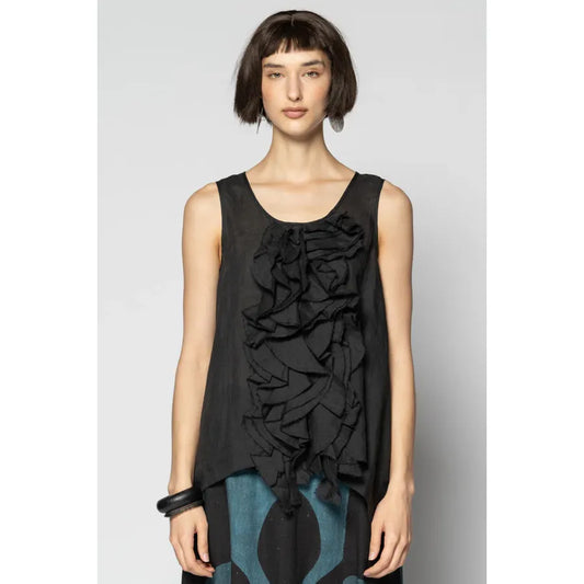 Dogstar Sumi Frill Top - Black