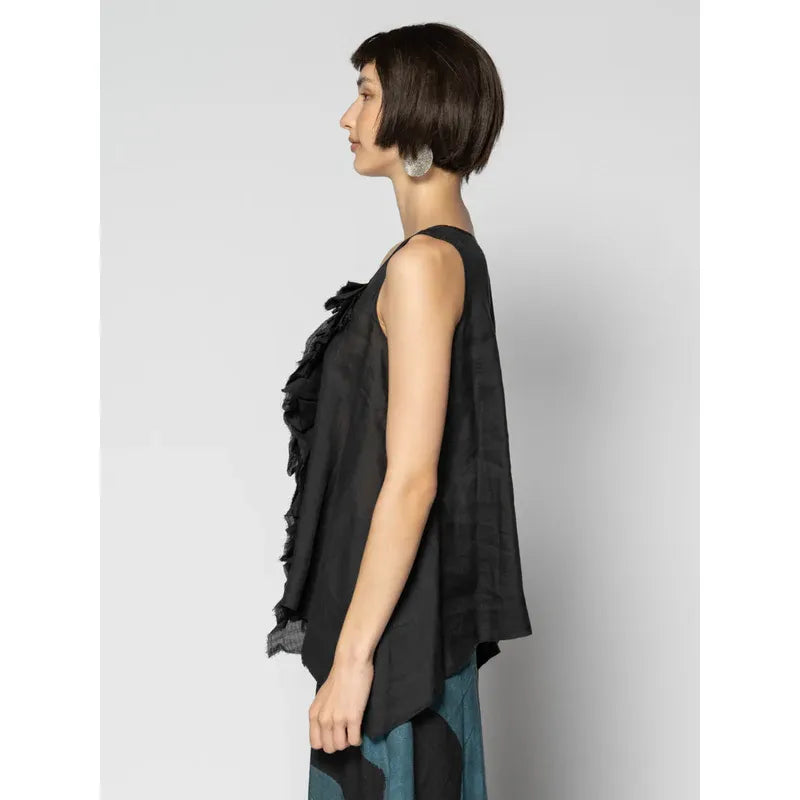 Dogstar Sumi Frill Top - Black
