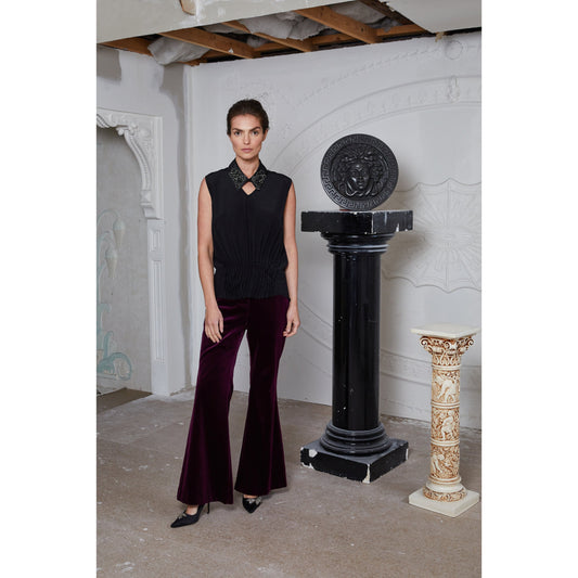 M.A Dainty Columns Top - Black