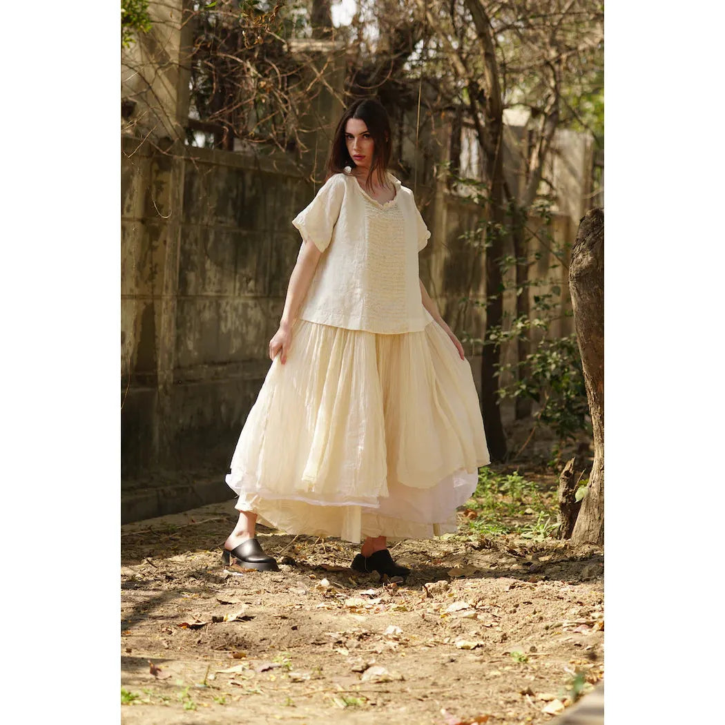 Meg By Design Amelie Tutu Long  Dress - Cream